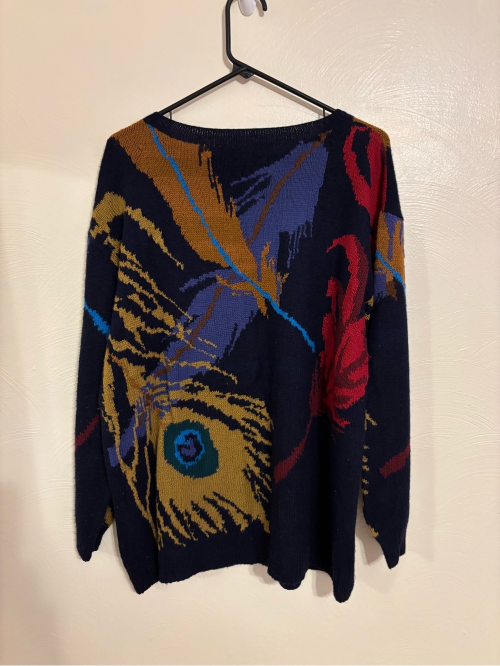 Perry Ellis Vintage 100% Cashmere Abstract Sweater L - Picture 7 of 7